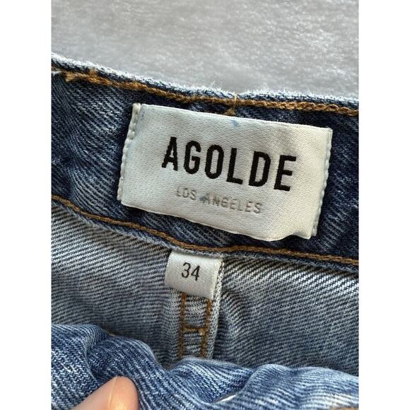 AGOLDE Cooper Cargo in Denim Blue Regulation Women’s Size 34 Style#:A9120-1141 - Picture 12 of 16